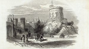 Castillo de Windsor - la Torre Redonda, de The Illustrated London News, 26 de septiembre de 1846 (grabado) de English School